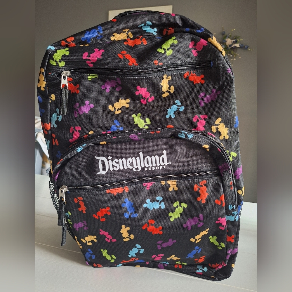 Disney Backpack with Colorful Mickey Mouse Pattern . Disneyland Resort